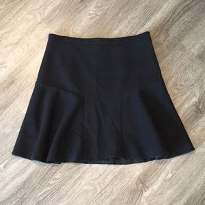 J. Crew Black Plaza Flutter Skirt, Size 8